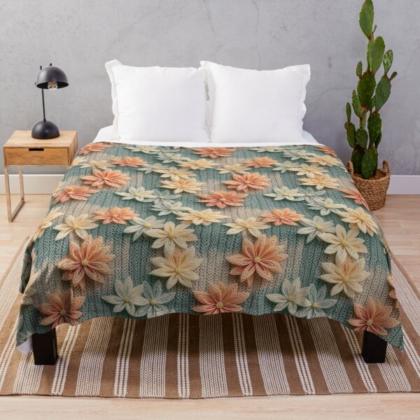 Item preview, Flora Crocheted Flowers Seamless Pattern A19 designed and sold by ArtsyAbode66.