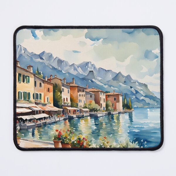 Item preview, The Italian Lakes in a Watercolour Style designed and sold by Country-Artist.
