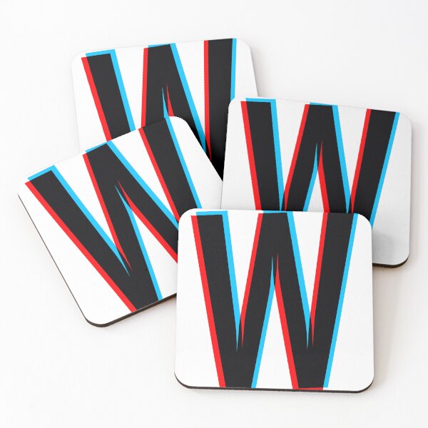 Item preview, Black letter W with red and blue lines designed and sold by MUJU-pixel.