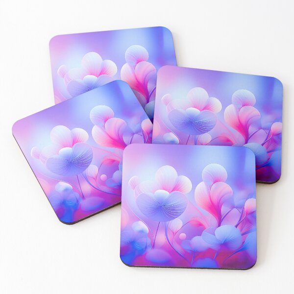 Item preview, Pink and blue Glow: 3D Flower Design Art Print designed and sold by danohis2.