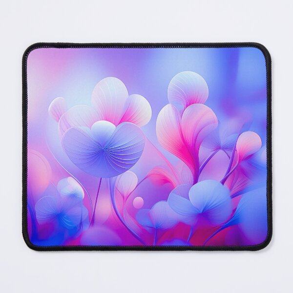Item preview, Pink and blue Glow: 3D Flower Design Art Print designed and sold by danohis2.