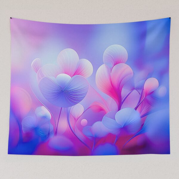 Item preview, Pink and blue Glow: 3D Flower Design Art Print designed and sold by danohis2.