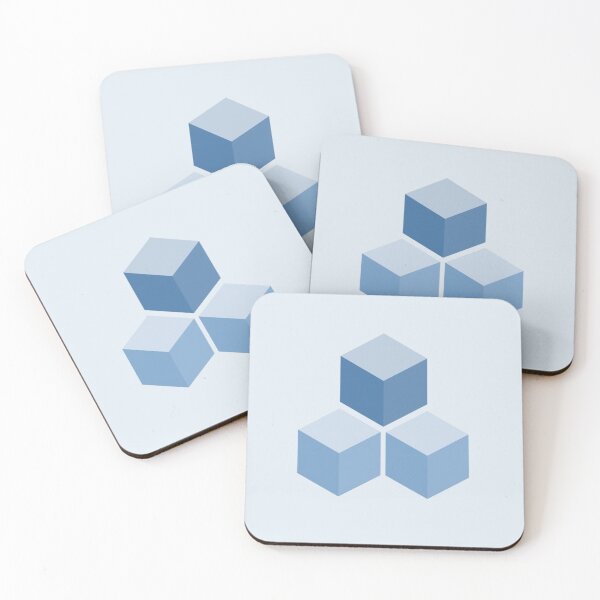 Item preview, Cube, Blue Cubes, Pastel Blue Cubes designed and sold by Art Shimmers.