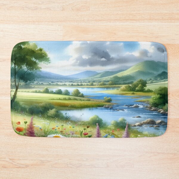 Item preview, Serene Valley River Landscape designed and sold by Fashiospice07.