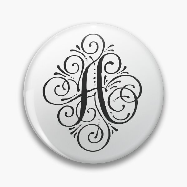 Item preview, Curly Letter A Monogram Black designed and sold by junkydotcom.