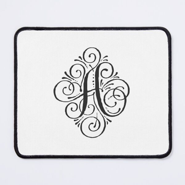 Item preview, Curly Letter A Monogram Black designed and sold by junkydotcom.
