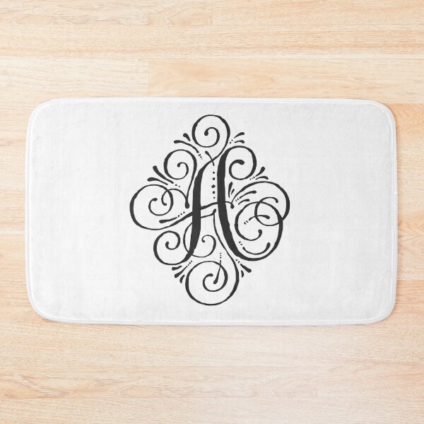 Item preview, Curly Letter A Monogram Black designed and sold by junkydotcom.
