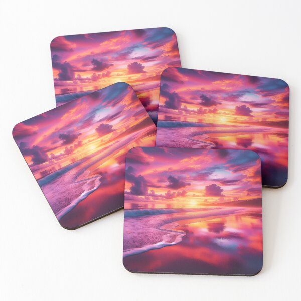 Item preview, Vibrant Beach Sunset Art designed and sold by Fashiospice07.
