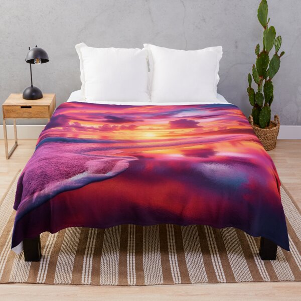 Item preview, Vibrant Beach Sunset Art designed and sold by Fashiospice07.