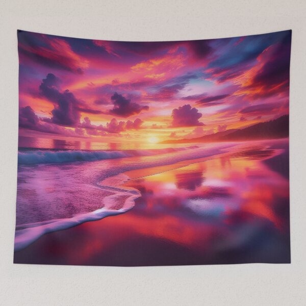 Item preview, Vibrant Beach Sunset Art designed and sold by Fashiospice07.
