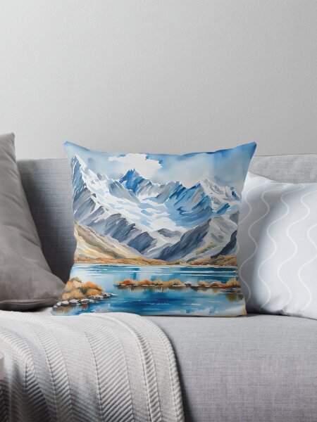 Lake 69 a Stunning Glacial Lake in Peru Throw Pillow
