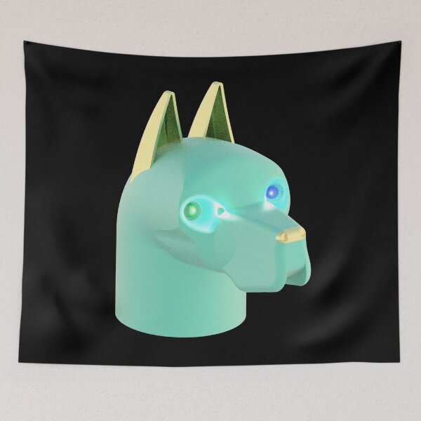 Item preview, Mint Green Dog Bright Eyes designed and sold by Dog-Planet.