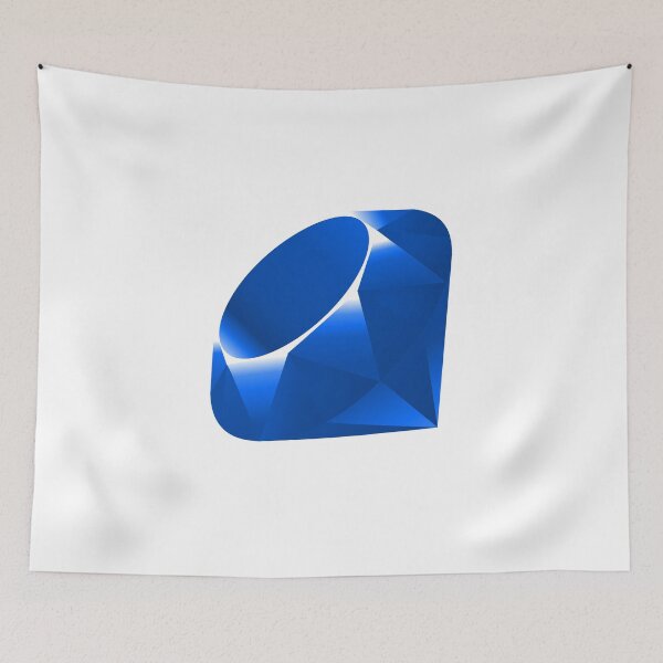 Item preview, Ruby Blue Logo Programming Language Hoodie designed and sold by Rainwater Merch.