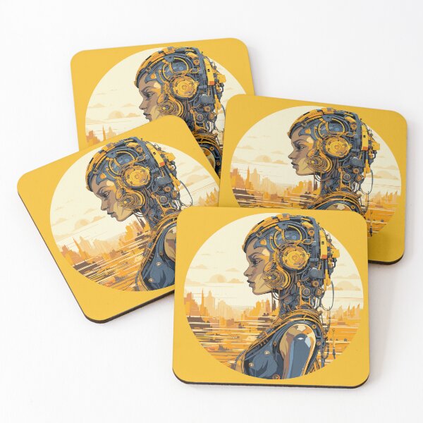 Item preview, Cyberpunk Robot Beautiful Woman Vector 2 designed and sold by IBTees.