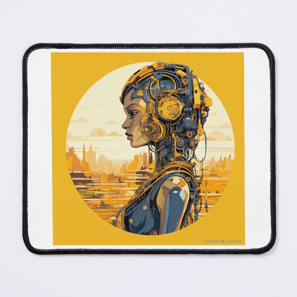 Item preview, Cyberpunk Robot Beautiful Woman Vector 2 designed and sold by IBTees.