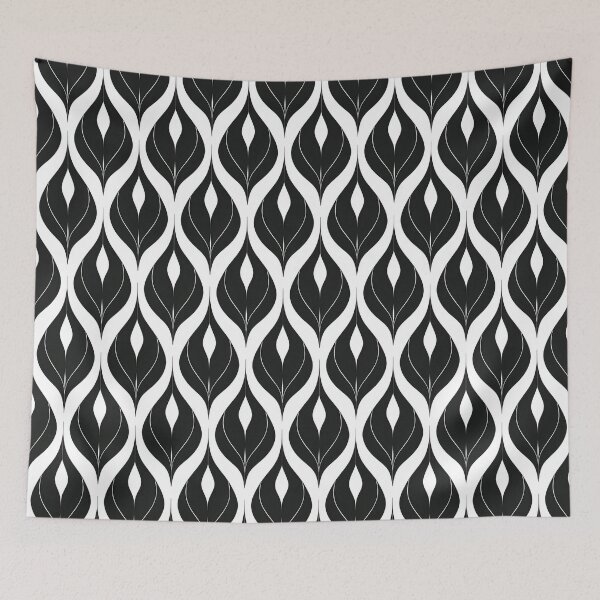 Item preview, Elegant Black and White Retro Pattern designed and sold by ImagineCorner.