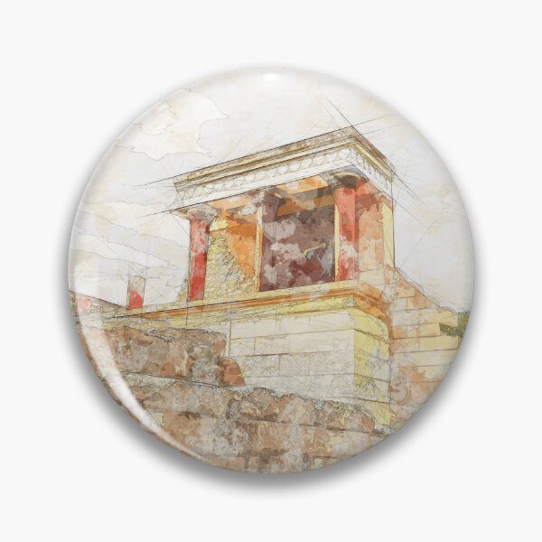 Item preview, Watercolor art of Knossos Palace, Crete, Greece designed and sold by elgreko.