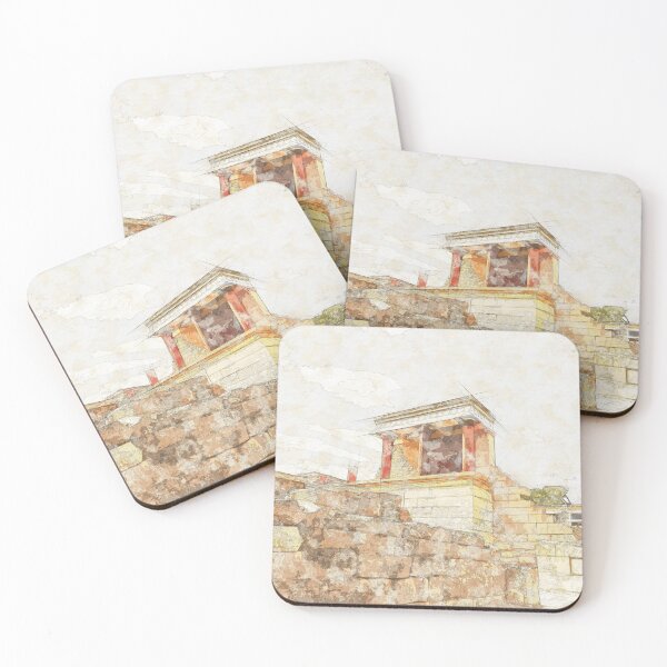 Item preview, Watercolor art of Knossos Palace, Crete, Greece designed and sold by elgreko.