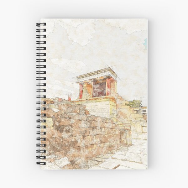 Item preview, Watercolor art of Knossos Palace, Crete, Greece designed and sold by elgreko.