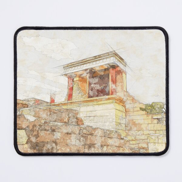Item preview, Watercolor art of Knossos Palace, Crete, Greece designed and sold by elgreko.