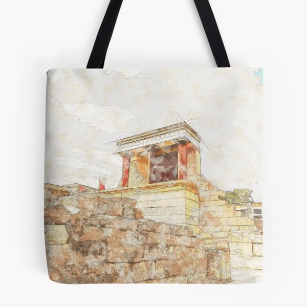 Item preview, Watercolor art of Knossos Palace, Crete, Greece designed and sold by elgreko.