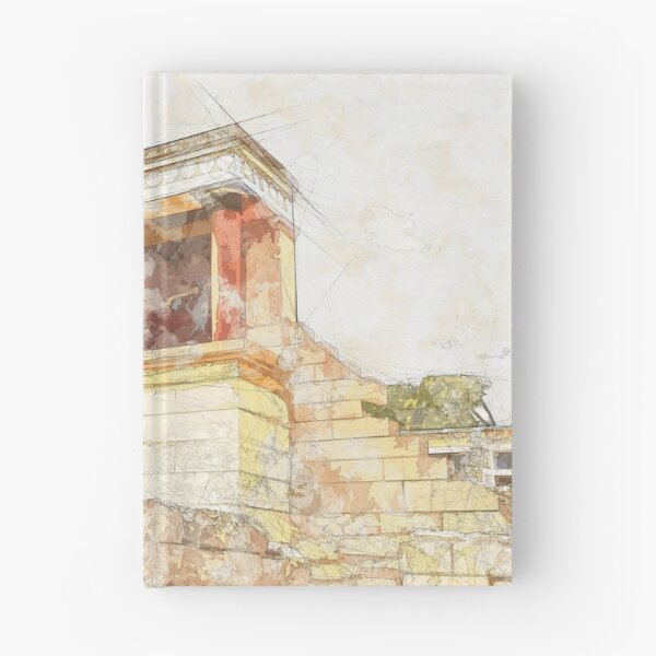 Item preview, Watercolor art of Knossos Palace, Crete, Greece designed and sold by elgreko.