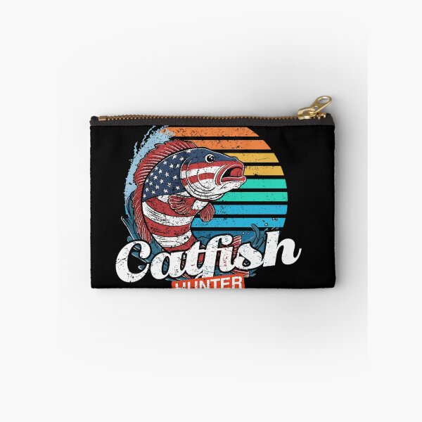 Item preview, Catfish Hunter American Flag Vintage Retro Sunset designed and sold by ShreefelDesigns.