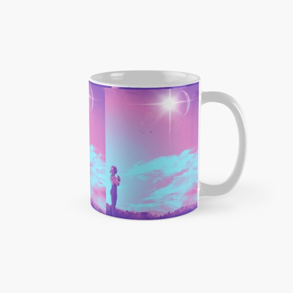 Item preview, Nighttime Yogi on Mountain Top Digital Art with Crescent Moon designed and sold by angelyara.