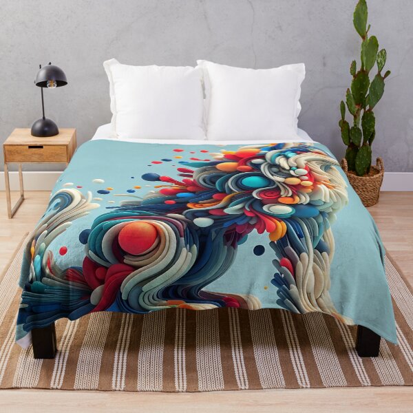 Item preview, a wolf minimalistic colorful organic forms designed and sold by kengshutters.