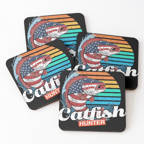 Item preview, Catfish Hunter American Flag Vintage Retro Sunset designed and sold by ShreefelDesigns.