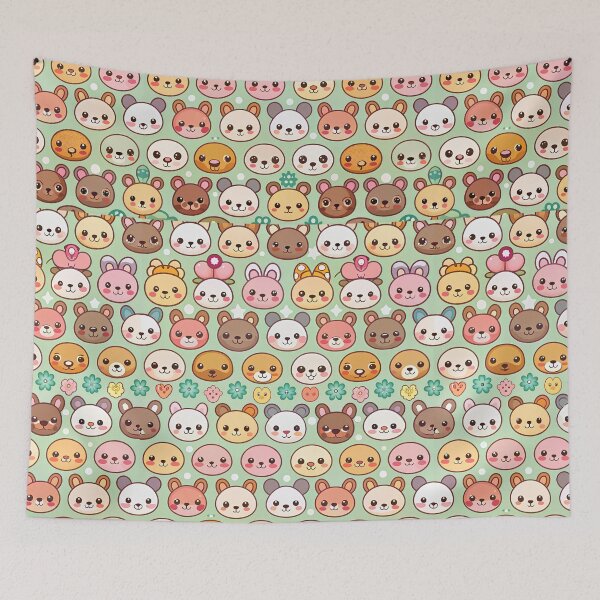 Item preview, Cute Baby Animal Faces Pattern designed and sold by Itsheartshop.