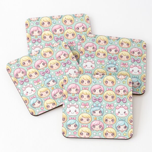 Item preview, Kawaii Anime Chibbi Pattern designed and sold by Itsheartshop.