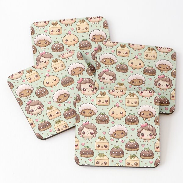 Item preview, Cute Chocolate Faces Pattern designed and sold by Itsheartshop.