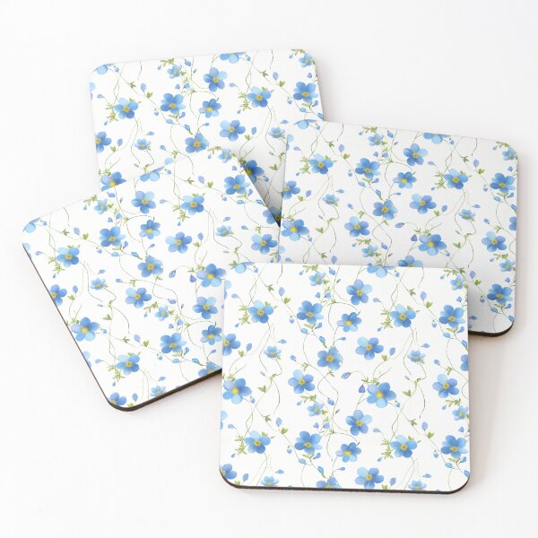 Item preview, Mesmerizing Myosotis: Forget-me-not flowers captivating pattern designed and sold by Margival.
