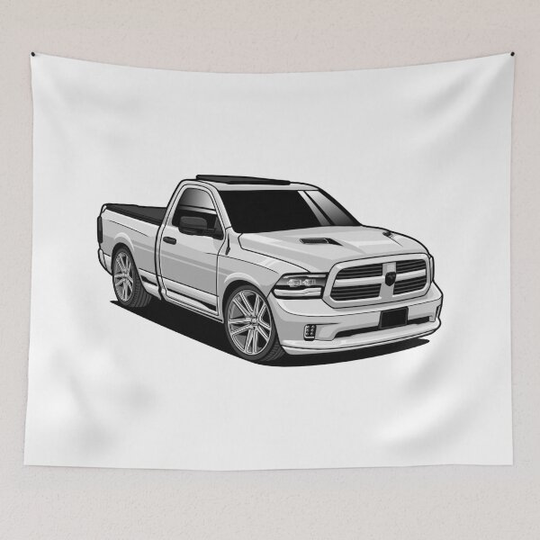 Item preview, Ram 1500 Pickup White designed and sold by vektoranda.