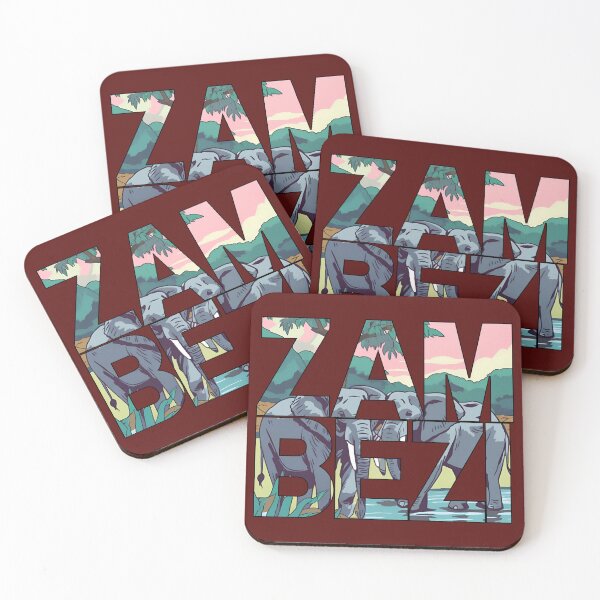 Item preview, Zambezi - inscription, elephants designed and sold by AngelNature.