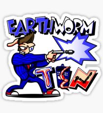 Earthworm Ten Sticker