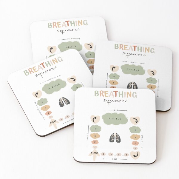 Item preview, Square breathing design, Mental health tool, mindfulness, CBT  designed and sold by ikinotesdebea.