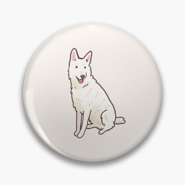 Item preview, White Swiss Shepherd sitting  designed and sold by Artofmayara.