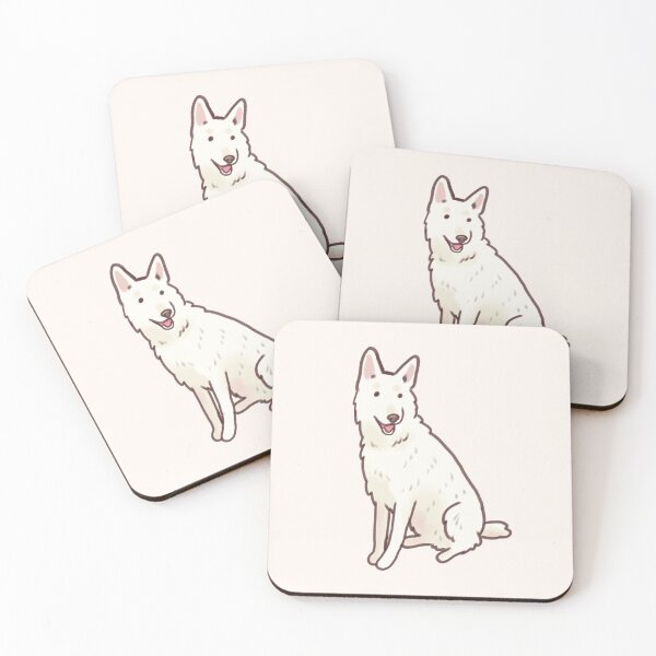 Item preview, White Swiss Shepherd sitting  designed and sold by Artofmayara.