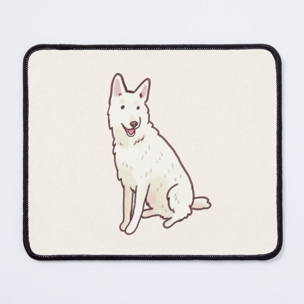 Item preview, White Swiss Shepherd sitting  designed and sold by Artofmayara.