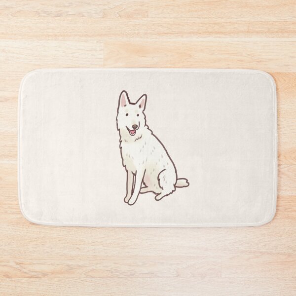 Item preview, White Swiss Shepherd sitting  designed and sold by Artofmayara.