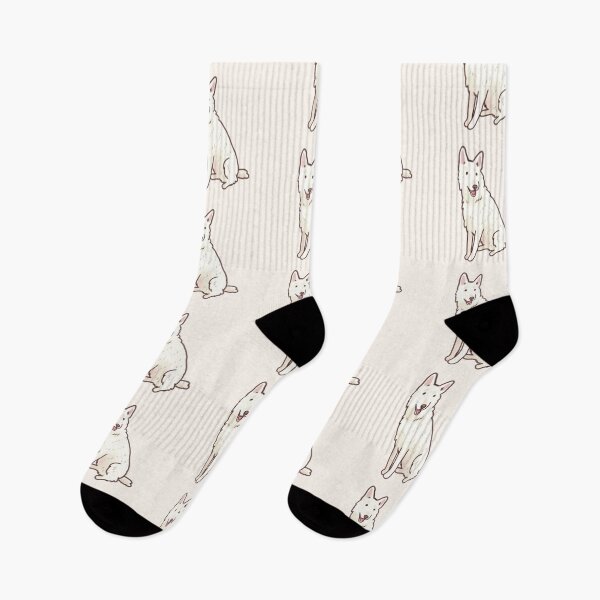 Item preview, White Swiss Shepherd sitting  designed and sold by Artofmayara.
