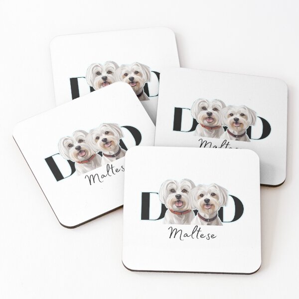 Item preview, Minimalistic aesthetic Dad of two Maltese Dog  designed and sold by GoodyPaws.