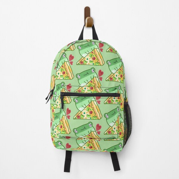 Item preview, Adorable kawaii frog eating pizza  designed and sold by Quacktails.