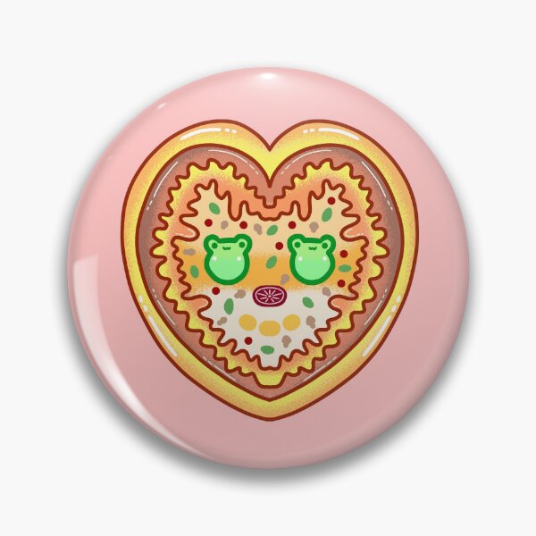 Item preview, Heart cute chibi  kawaii frog eating pizza  designed and sold by Quacktails.