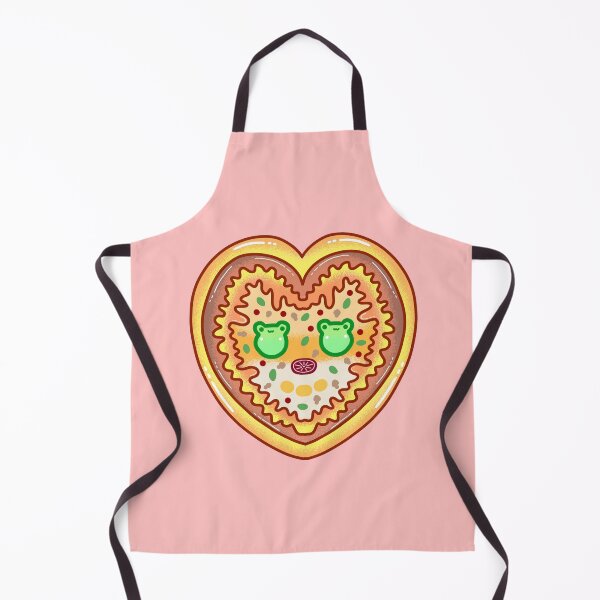 Item preview, Heart cute chibi  kawaii frog eating pizza  designed and sold by Quacktails.