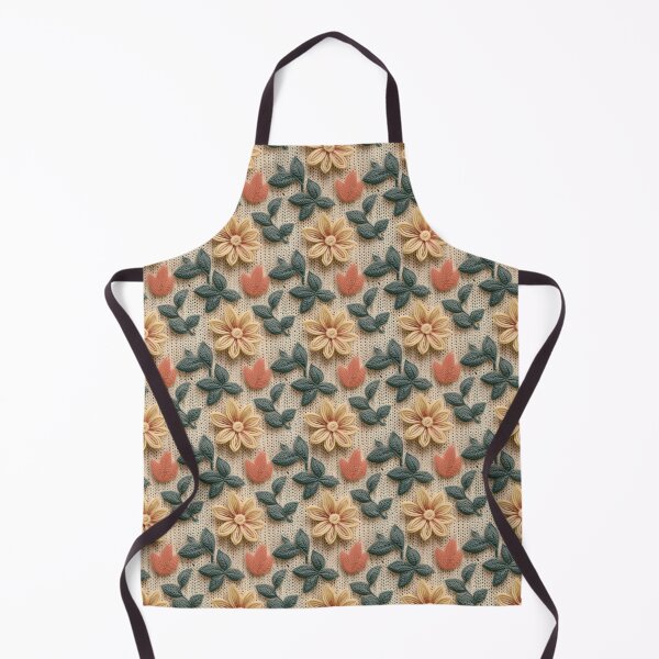 Item preview, Flora Crocheted Flowers Seamless Pattern A37 designed and sold by ArtsyAbode66.