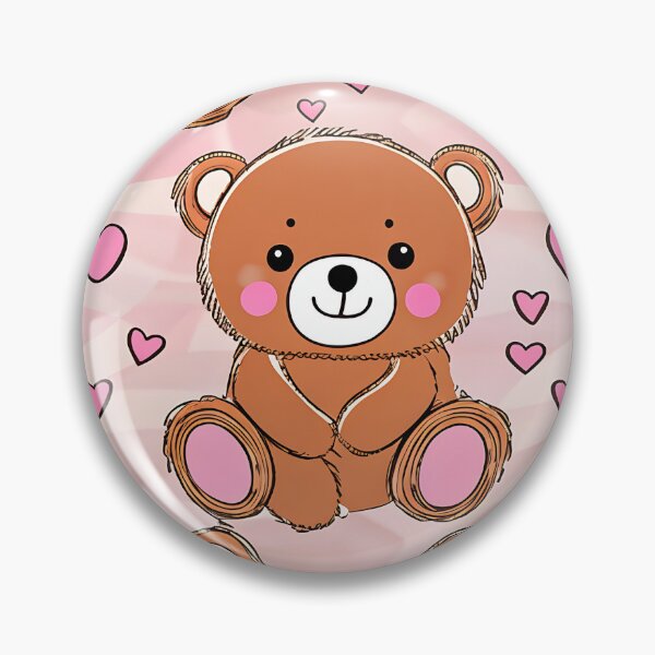 Item preview, Sweetheart Teddy Bears :Pink Hearts and Brown Bears designed and sold by Casanova7000.