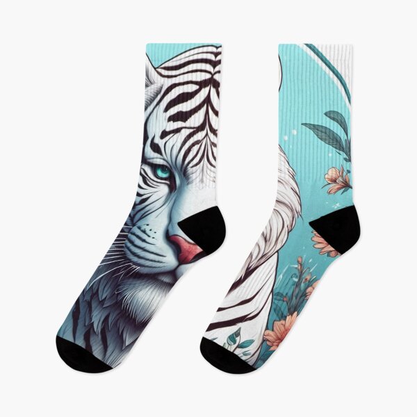 Item preview, Copy of White Tiger with Flowers and Ornaments V4 designed and sold by Salimgor Hangaround Music.
